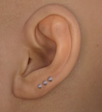 lobe piercing to helix piercing